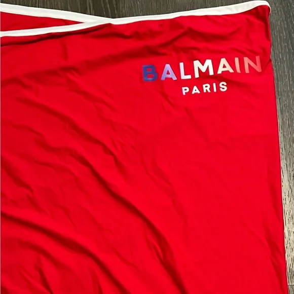 BALMAIN**Swim Coverup Red Pareo***One Size***$540 - Picture 3 of 4